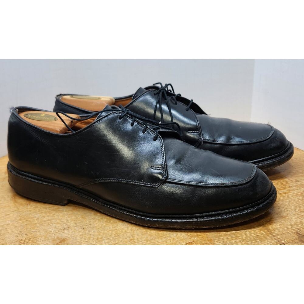Allen Edmonds Brentwood black leather‎ Oxfords US 11D USA Made Needs Work Used